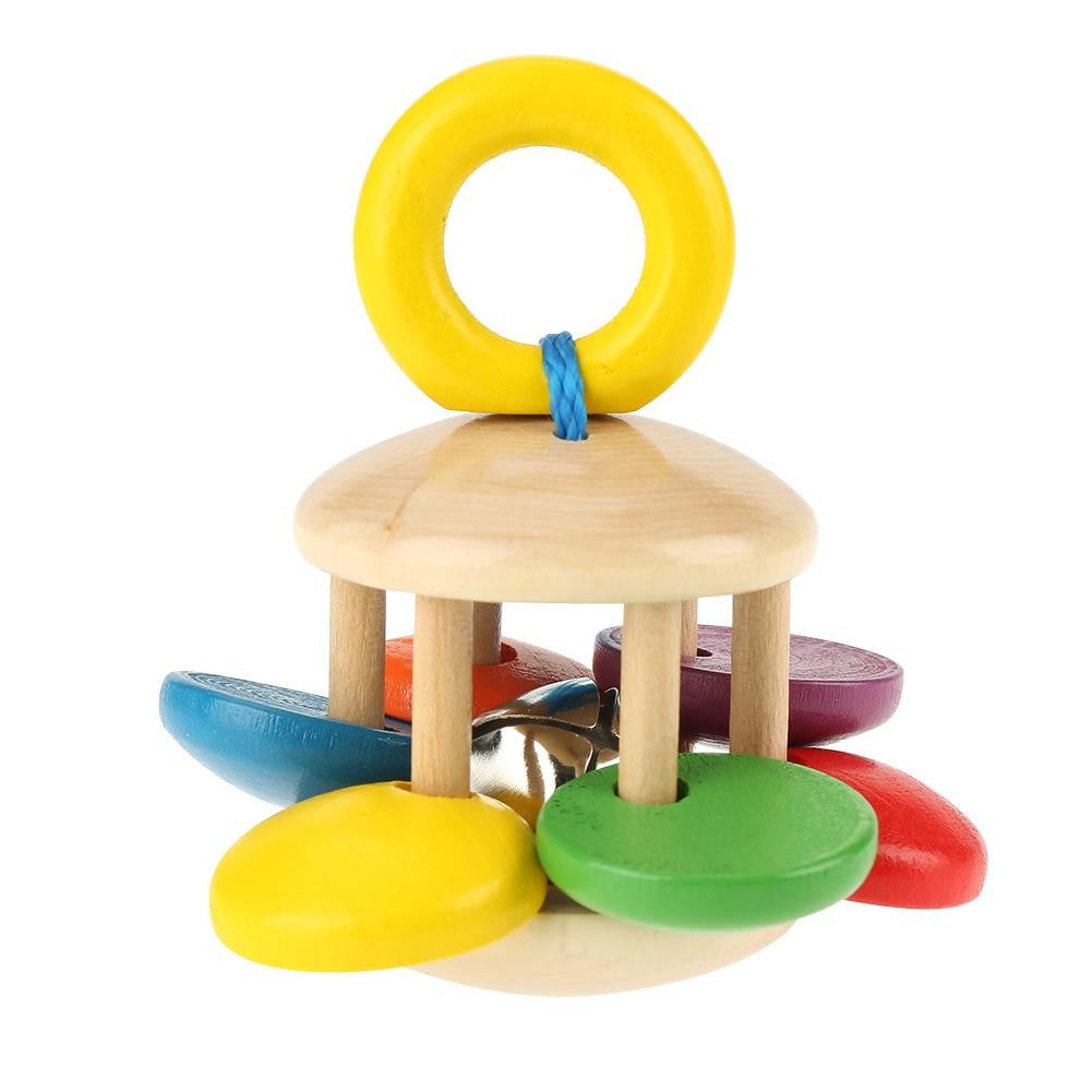 Baby Safe Wooden Rattles Grasp Toy  Infant Early Musical Educational Toys